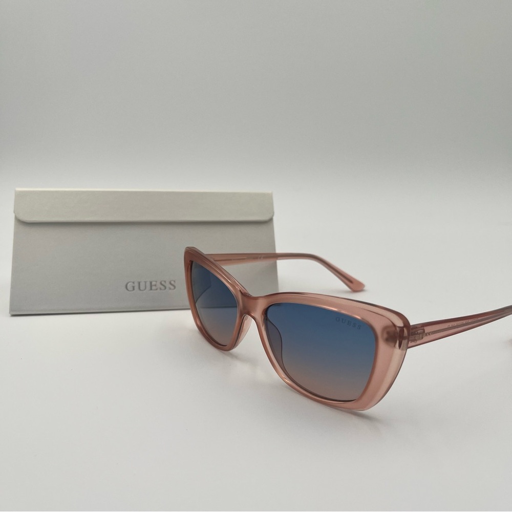Guess Rose-Tinted Sunglasses with Blue Lenses